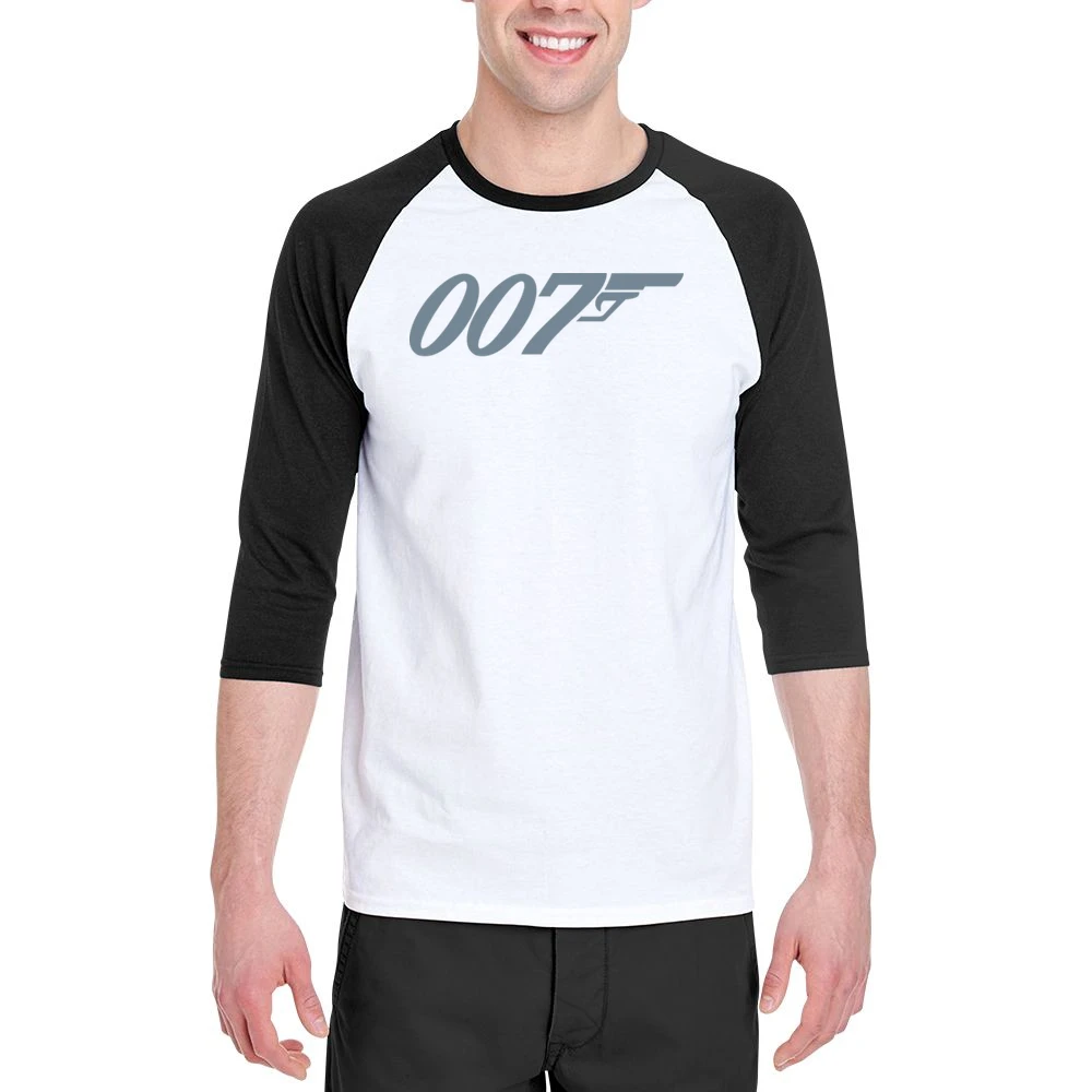 007 James bond England Special Agent movie Spionase Men 3/4 Sleeve T-Shirt
