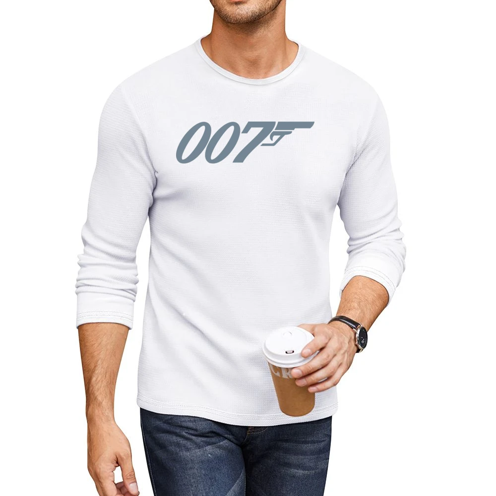 007 James bond England Special Agent movie Spionase Men CrewNeck Long Sleeve T-Shirt