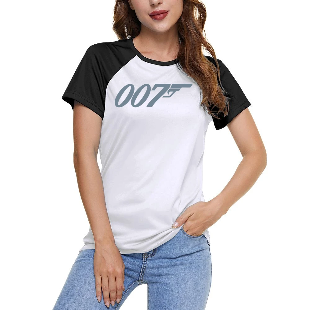 007 James bond England Special Agent movie Spionase Women Ladies Short Sleeve T-Shirt