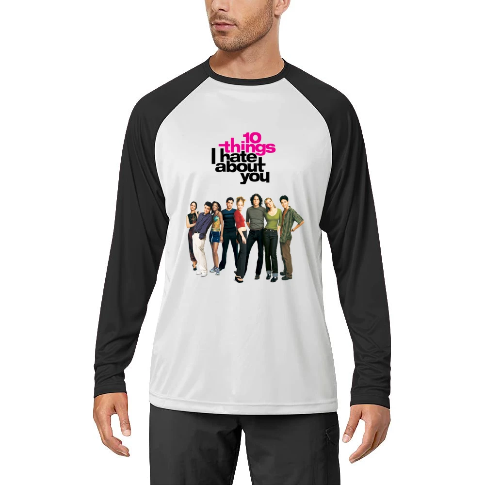 10 Things I Hate About You Fun Popular 90s Vintage Movie Poster Graphi Men Long Sleeve T-Shirt