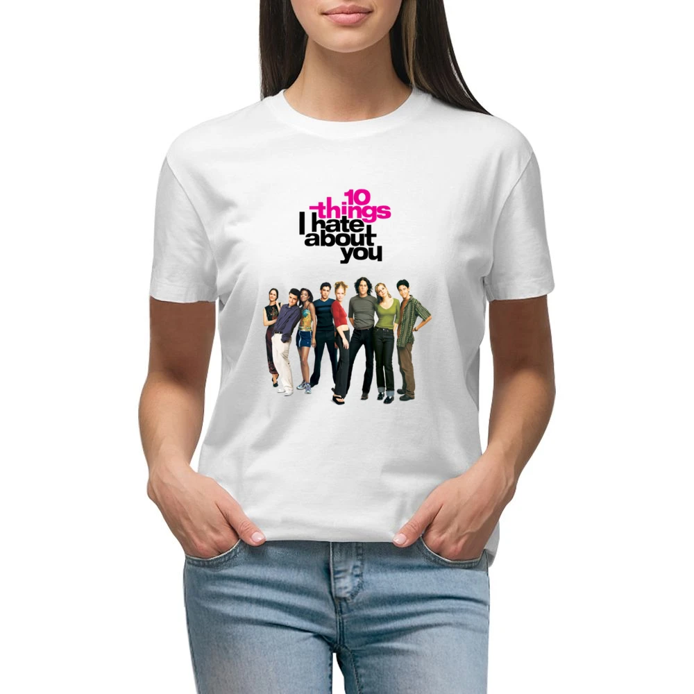 10 Things I Hate About You Fun Popular 90s Vintage Movie Poster Graphi Premium Women Ladies T-shirt