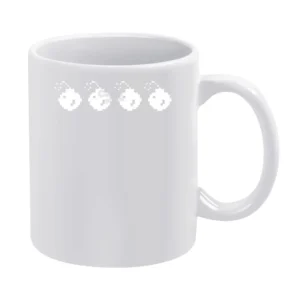 8 Bit Bombs Video Game Retro 80s White Mug