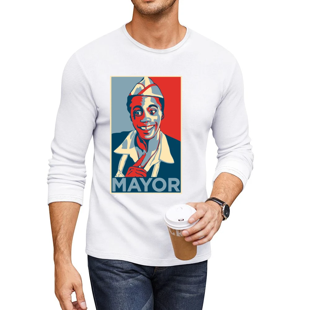 80's Classic -Back to the Future - Mayor Goldie Wilson Hope Men CrewNeck Long Sleeve T-Shirt