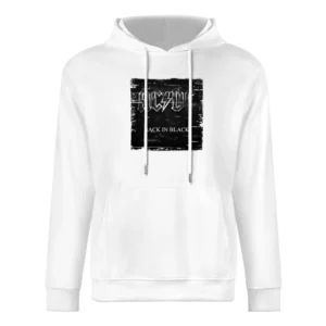 ACDC Back In Black Album Cover Distressed Image European Size Men Hoodie