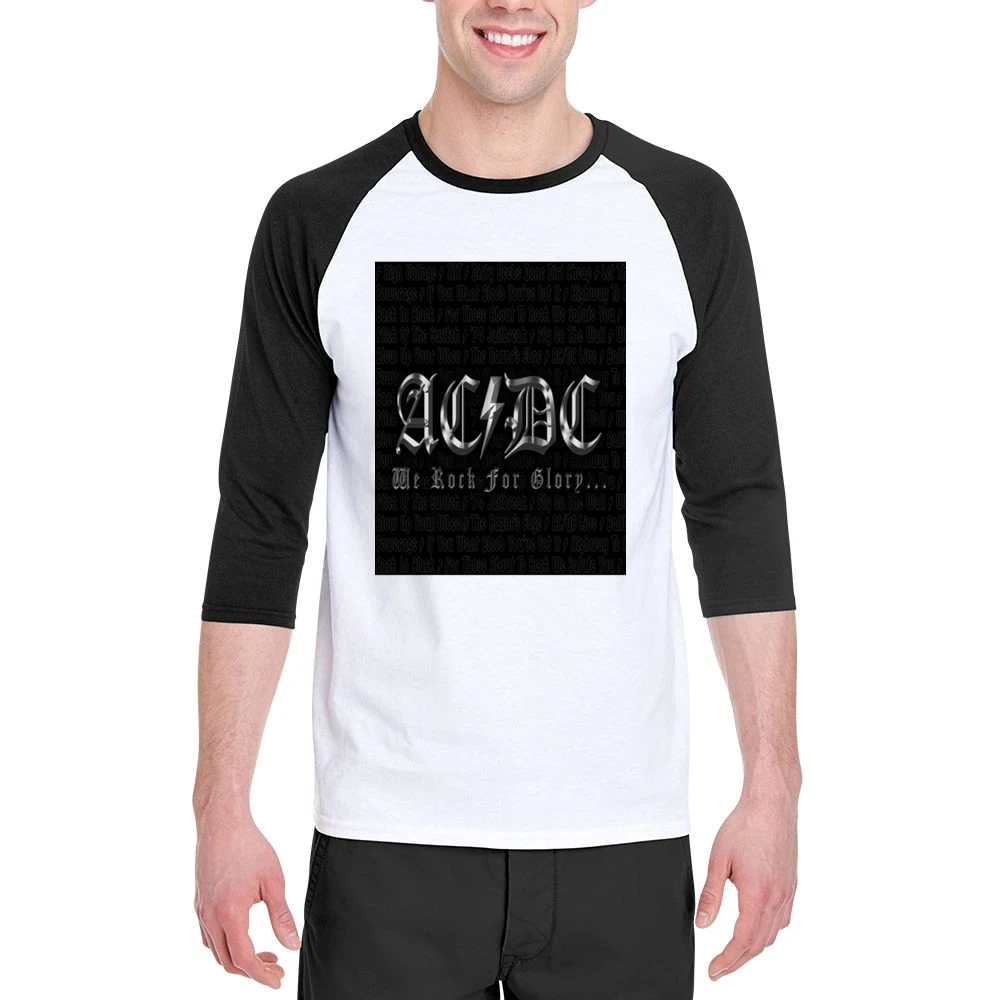 Ac Dc Tshirt Men 3/4 Sleeve T-Shirt