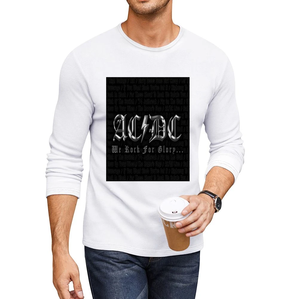Ac Dc Tshirt Men CrewNeck Long Sleeve T-Shirt