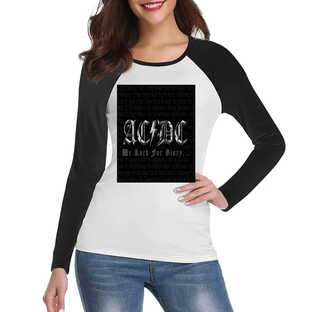 Ac Dc Tshirt Women Ladies Long Sleeve T-Shirt