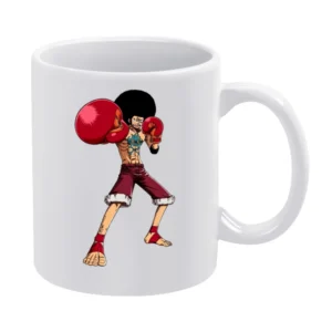 Afro Monkey D Luffy White Mug