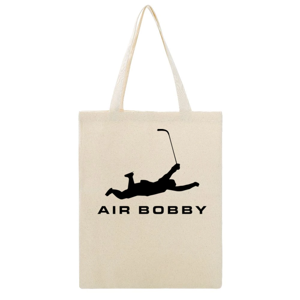 Air Bobby Orr Funny Boston Bruins Hockey Legend Sports Beige Canvas Tote Shopping Bag