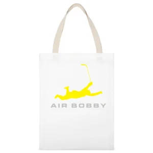 Air Bobby Orr Funny Boston Bruins Hockey Legend Sports Black White Canvas Tote Shopping Bag
