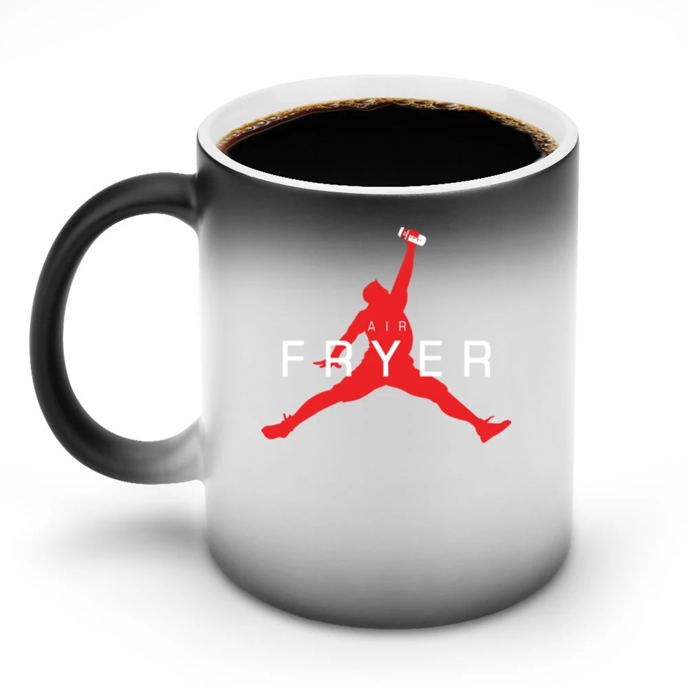 Air Fryer Parody Red Logo Discoloration Mug