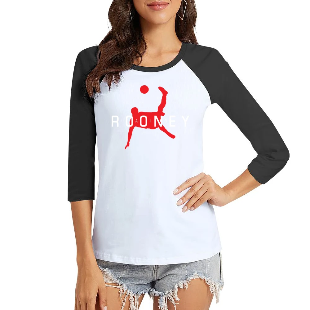 Air Wayne Rooney Funny Manchester United Soccer Sports Women Ladies 3-4 Sleeve T-Shirt