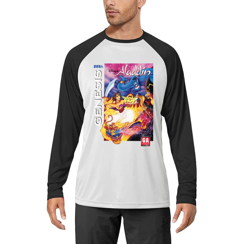 Aladdin Sega Genesis Old School Retro Video Game Fan Distressed T Shir Men Long Sleeve T-Shirt