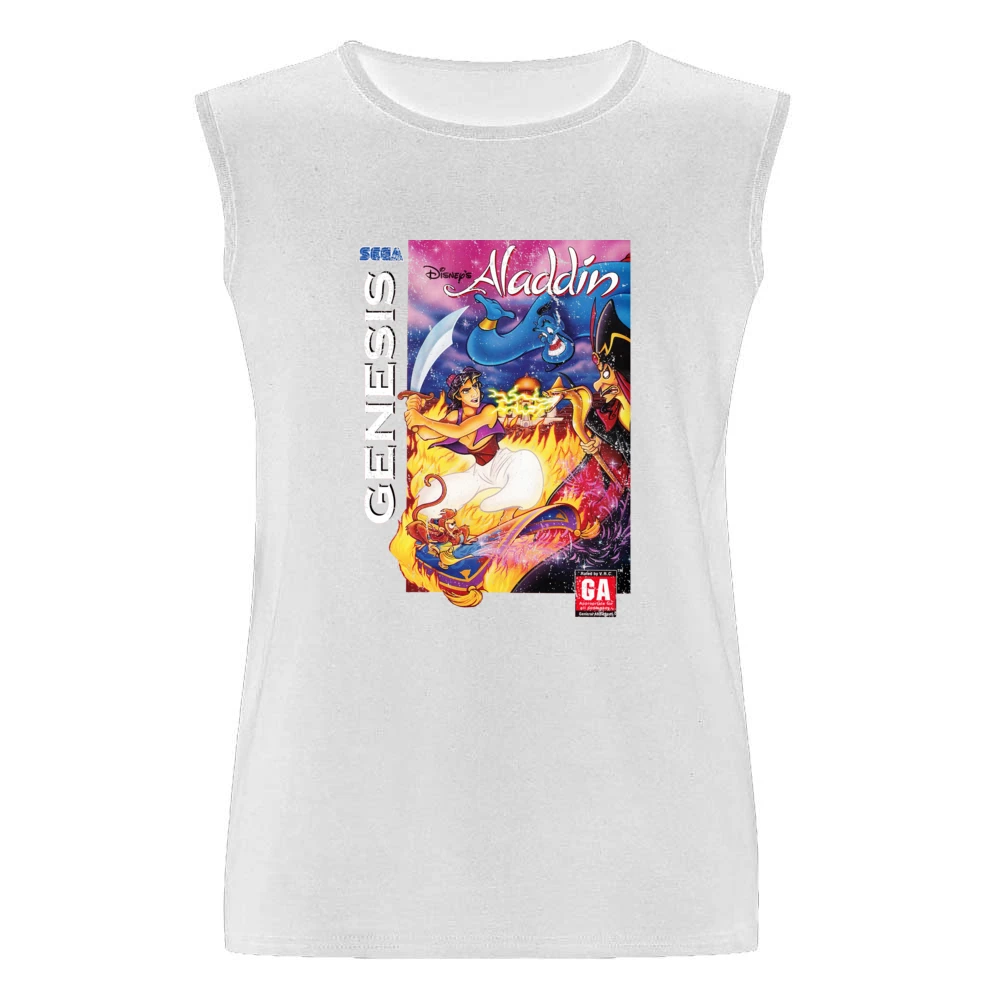 Aladdin Sega Genesis Old School Retro Video Game Fan Distressed T Shir Men Sleeveless T-Shirt