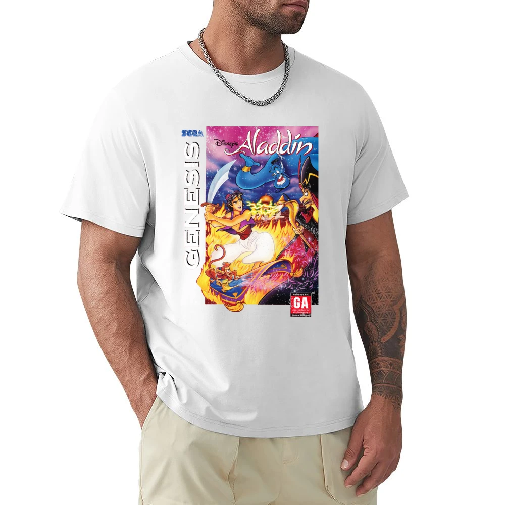 Aladdin Sega Genesis Old School Retro Video Game Fan Distressed T Shir Premium Men T-shirt