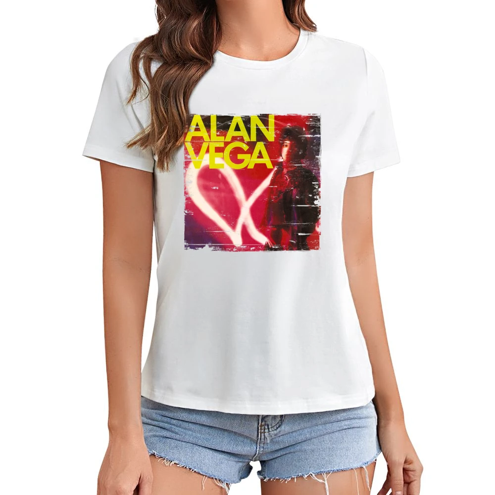 Alan Vega Alan Vega Album Cover Distressed Image Asian Size Women Ladies T-shirt