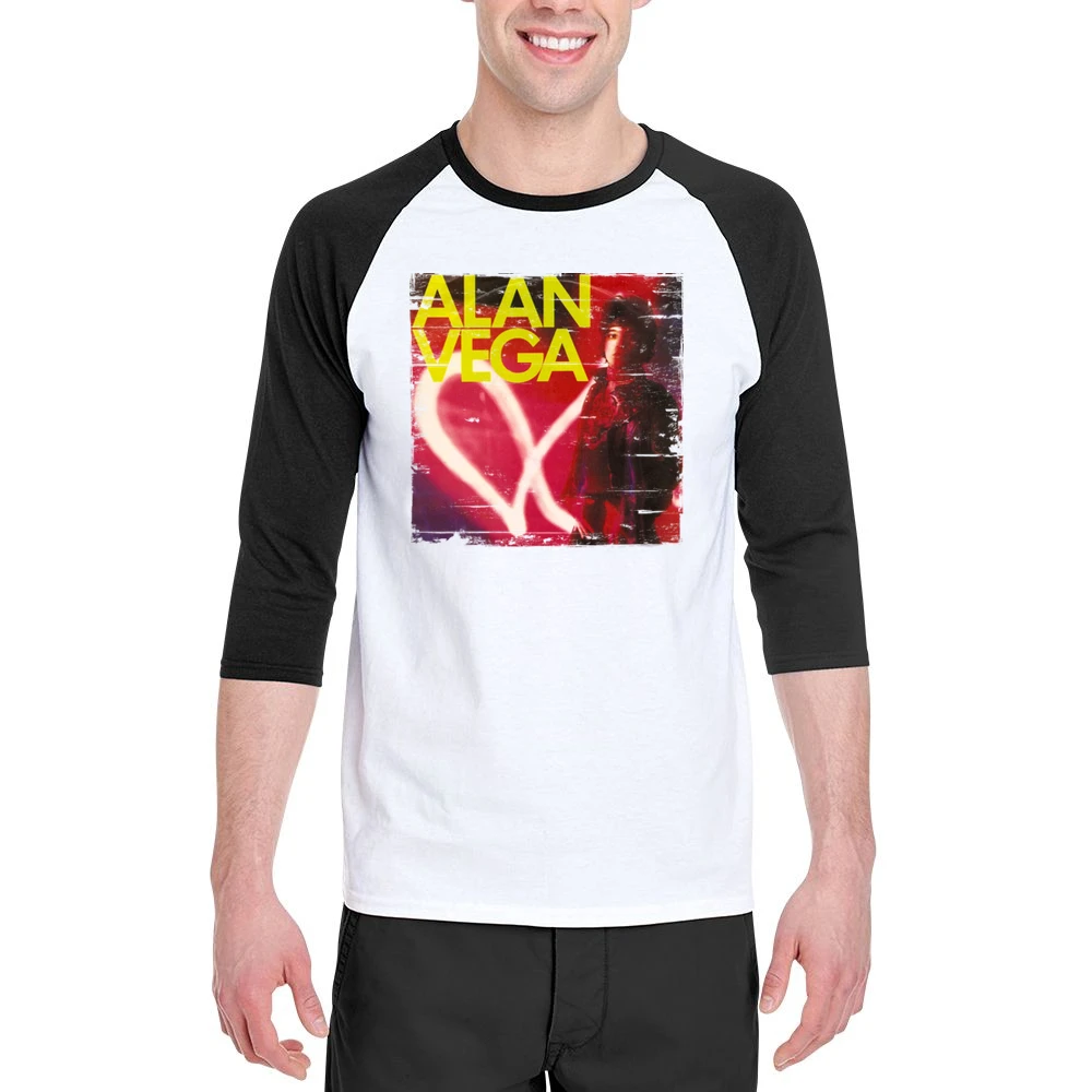 Alan Vega Alan Vega Album Cover Distressed Image Men 3/4 Sleeve T-Shirt