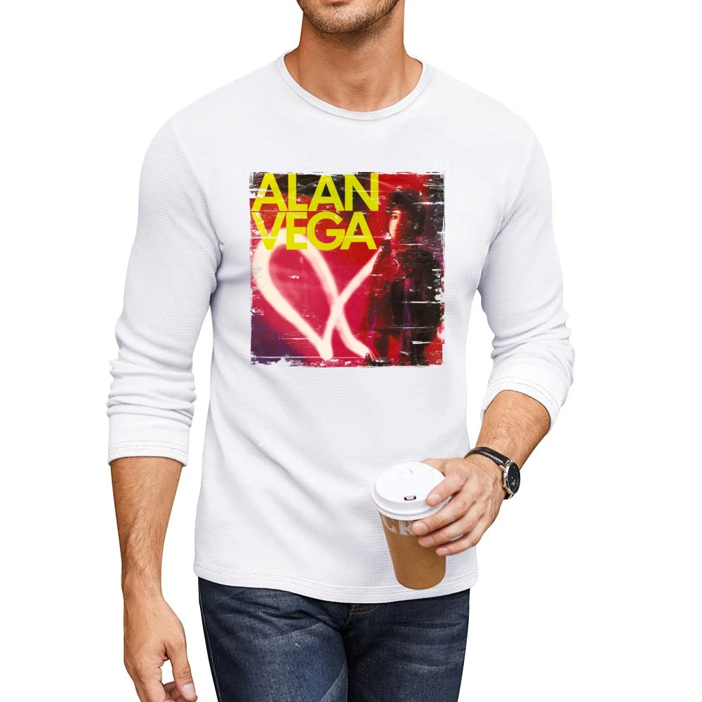 Alan Vega Alan Vega Album Cover Distressed Image Men CrewNeck Long Sleeve T-Shirt