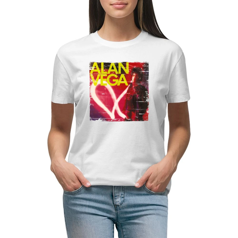 Alan Vega Alan Vega Album Cover Distressed Image Premium Women Ladies T-shirt