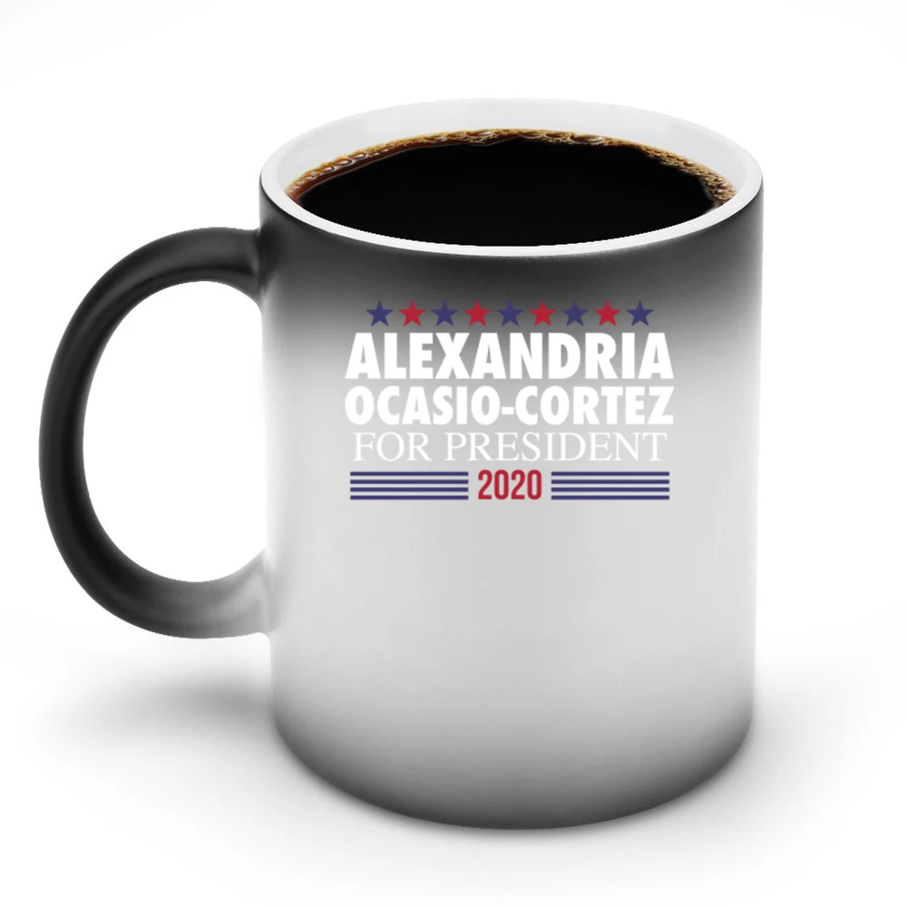 Alexandria Ocasio Cortez For President 2020 Female Democrat American P Discoloration Mug