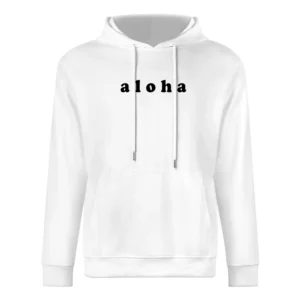 Aloha Hawaii Hello Goodbye Fun Graphic European Size Men Hoodie