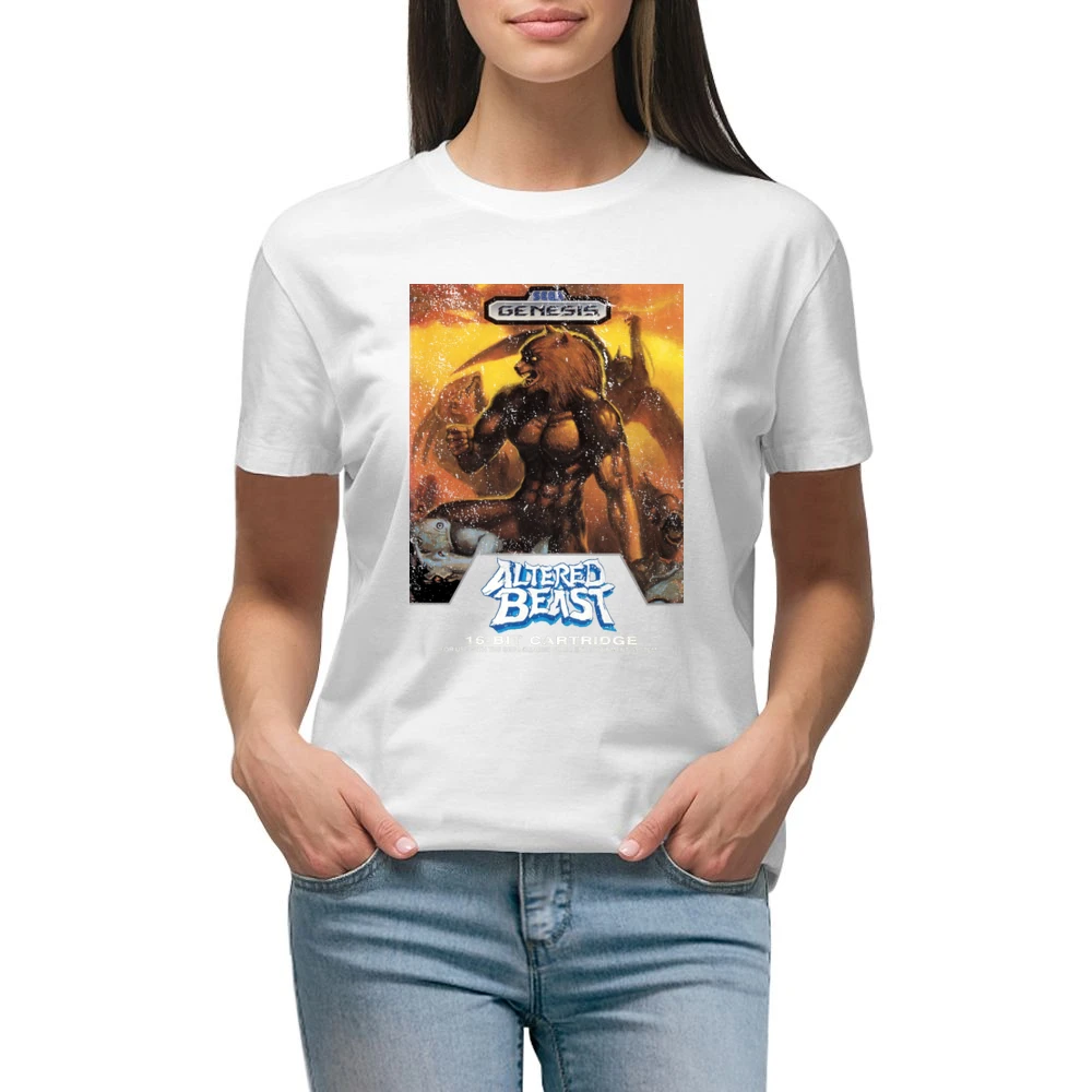 Altered Beast Sega Genesis Old School Retro Video Game Fan Distressed Premium Women Ladies T-shirt
