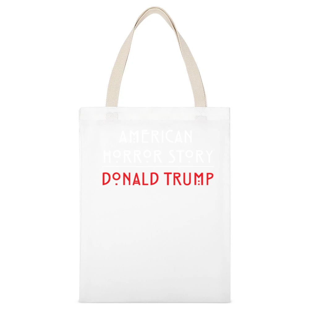 American Horror Story Donald Trump Funny TV Parody White Canvas Tote Shopping Bag