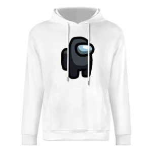 Among Us Black Character Fun Video Game Fan European Size Men Hoodie