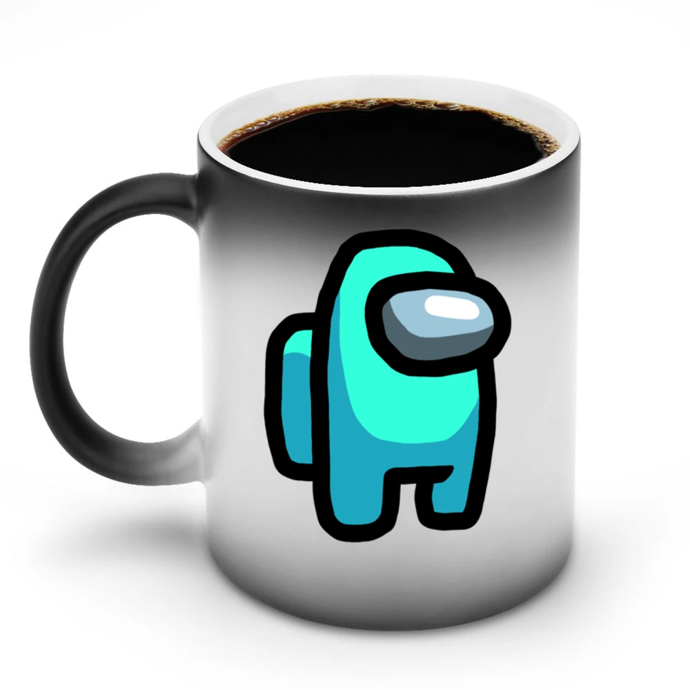Among Us Cyan Character Fun Video Game Fan Discoloration Mug