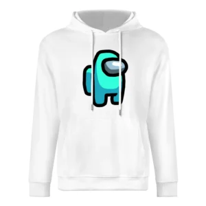 Among Us Cyan Character Fun Video Game Fan European Size Men Hoodie