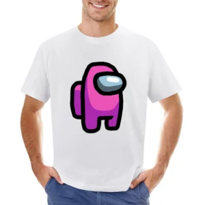 Among Us Pink Character Fun Video Game Fan Asian Size Men T-Shirt