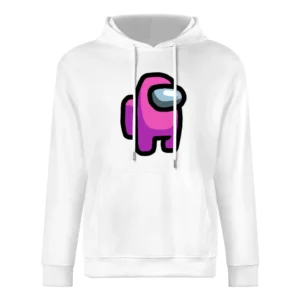 Among Us Pink Character Fun Video Game Fan European Size Men Hoodie