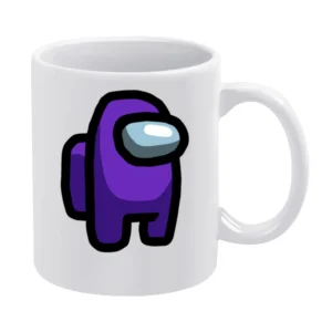 Among Us Purple Character Fun Video Game Fan White Mug