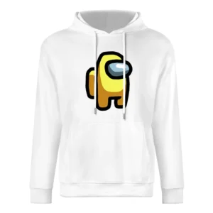 Among Us Yellow Character Fun Video Game Fan European Size Men Hoodie
