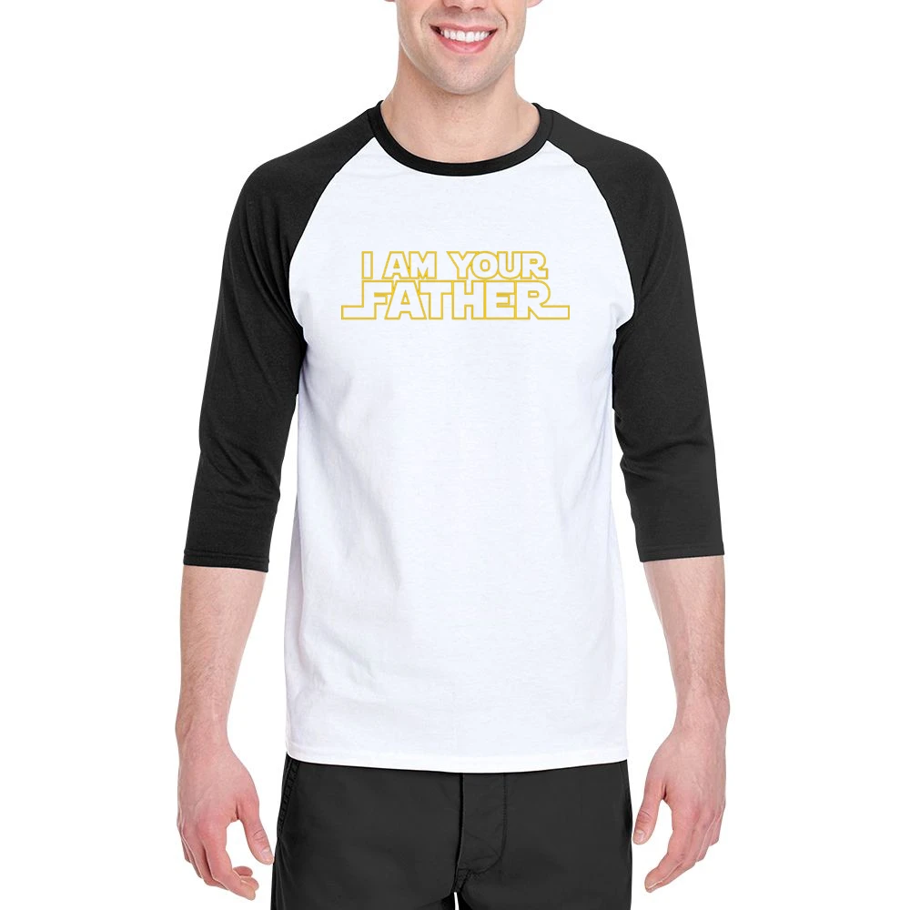 Anakin Skywalker to Luke as Darth Vader Star Wars I am your father T S Men 3/4 Sleeve T-Shirt
