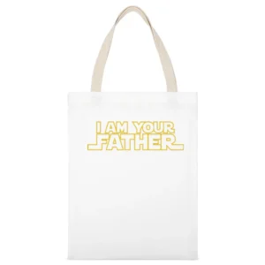 Anakin Skywalker to Luke as Darth Vader Star Wars I am your father T S White Canvas Tote Shopping Bag