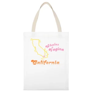 Anchorman San Diego Whale White Canvas Tote Shopping Bag
