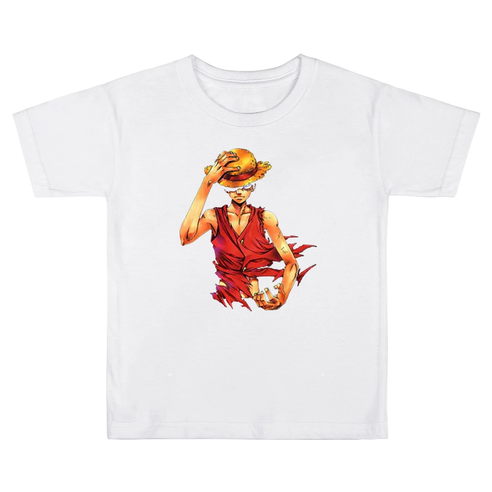 Angry serious Monkey D Luffy straw hat One Piece Pirate king Kids Boys Girls T-Shirt