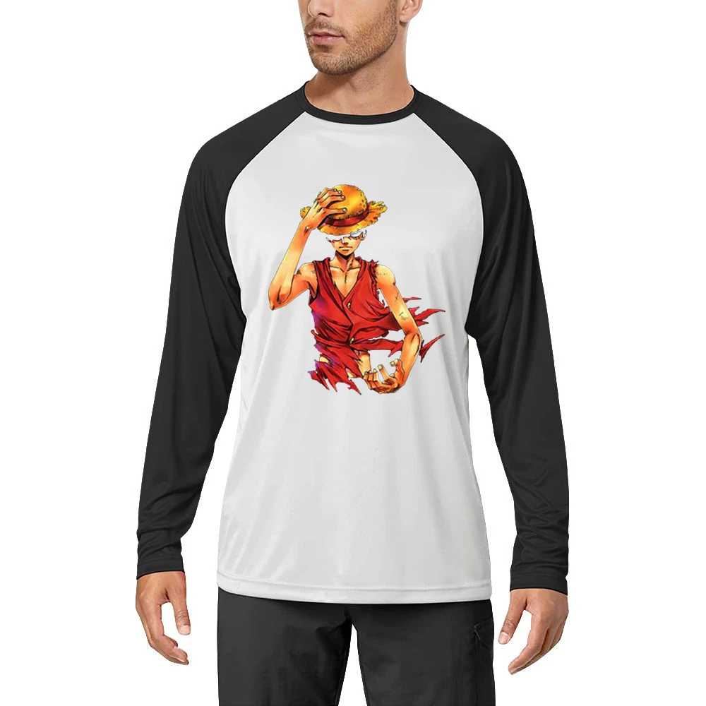 Angry serious Monkey D Luffy straw hat One Piece Pirate king Men Long Sleeve T-Shirt