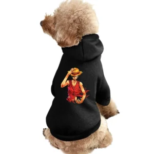 Angry serious Monkey D Luffy straw hat One Piece Pirate king Pet Apparel Clothes
