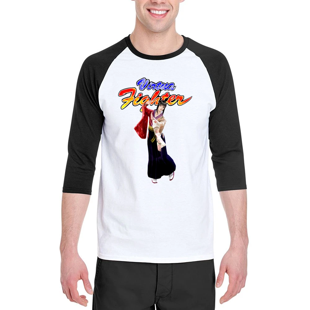 Aoi Umenokoji Virtua Fighter Arcade Fighting Retro Video Game Characte Men 3/4 Sleeve T-Shirt