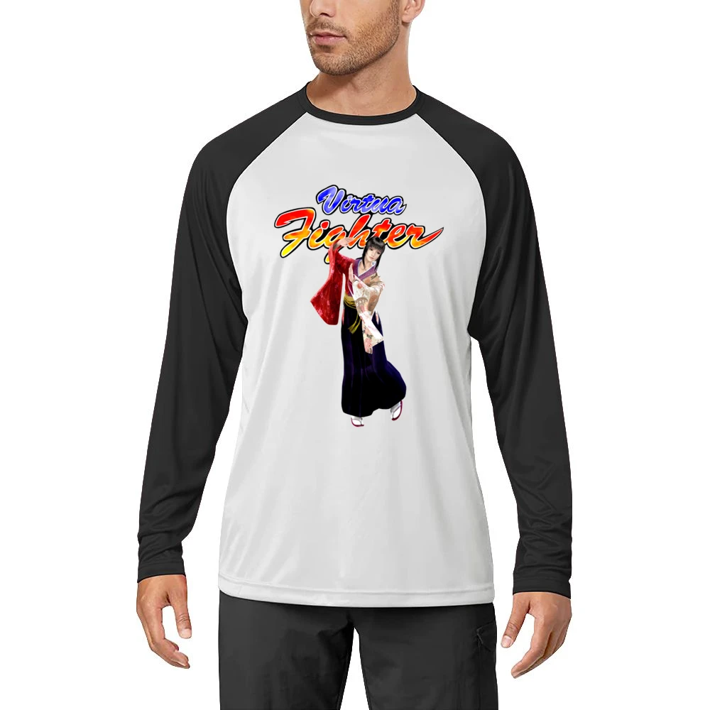 Aoi Umenokoji Virtua Fighter Arcade Fighting Retro Video Game Characte Men Long Sleeve T-Shirt