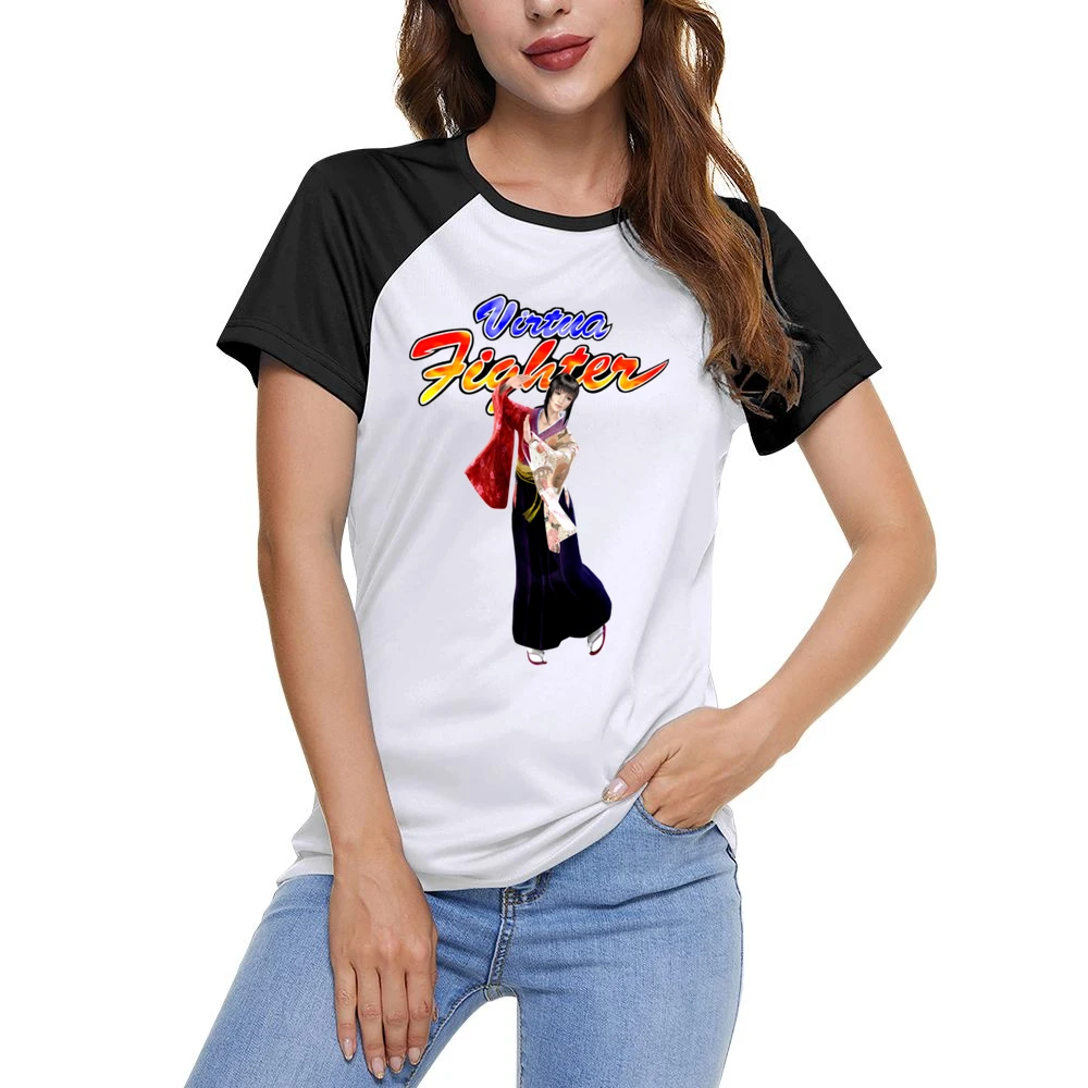 Aoi Umenokoji Virtua Fighter Arcade Fighting Retro Video Game Characte Women Ladies Short Sleeve T-Shirt