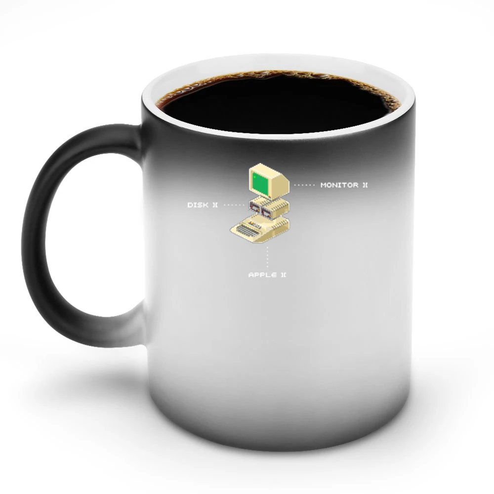 Apple 2 Computer Video Game Retro 80s Discoloration Mug