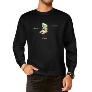 Apple 2 Computer Video Game Retro 80s European Size Pullover Sweater