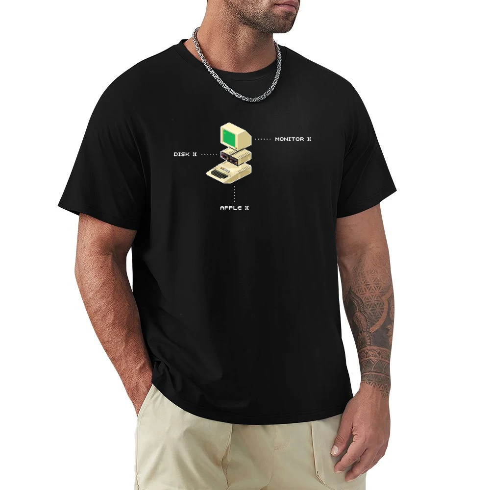 Apple 2 Computer Video Game Retro 80s Premium Men T-shirt