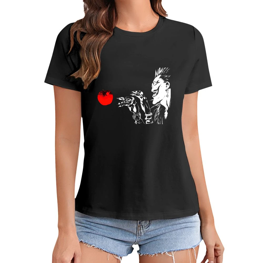 Apple ryuuk shinigami Death Note manga anime Asian Size Women Ladies T-shirt