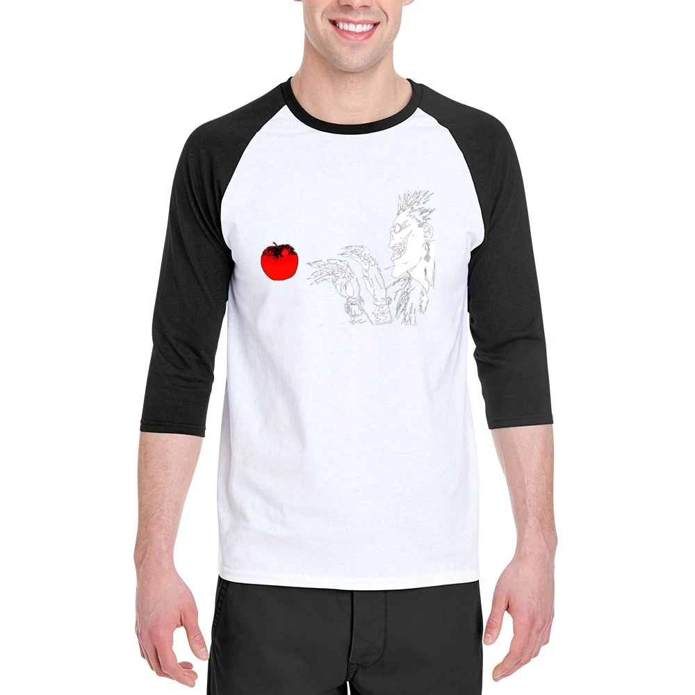 Apple ryuuk shinigami Death Note manga anime Men 3/4 Sleeve T-Shirt