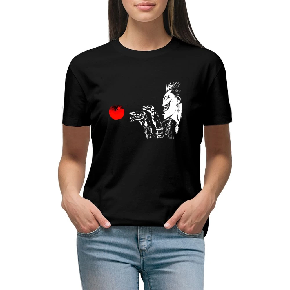 Apple ryuuk shinigami Death Note manga anime Premium Women Ladies T-shirt