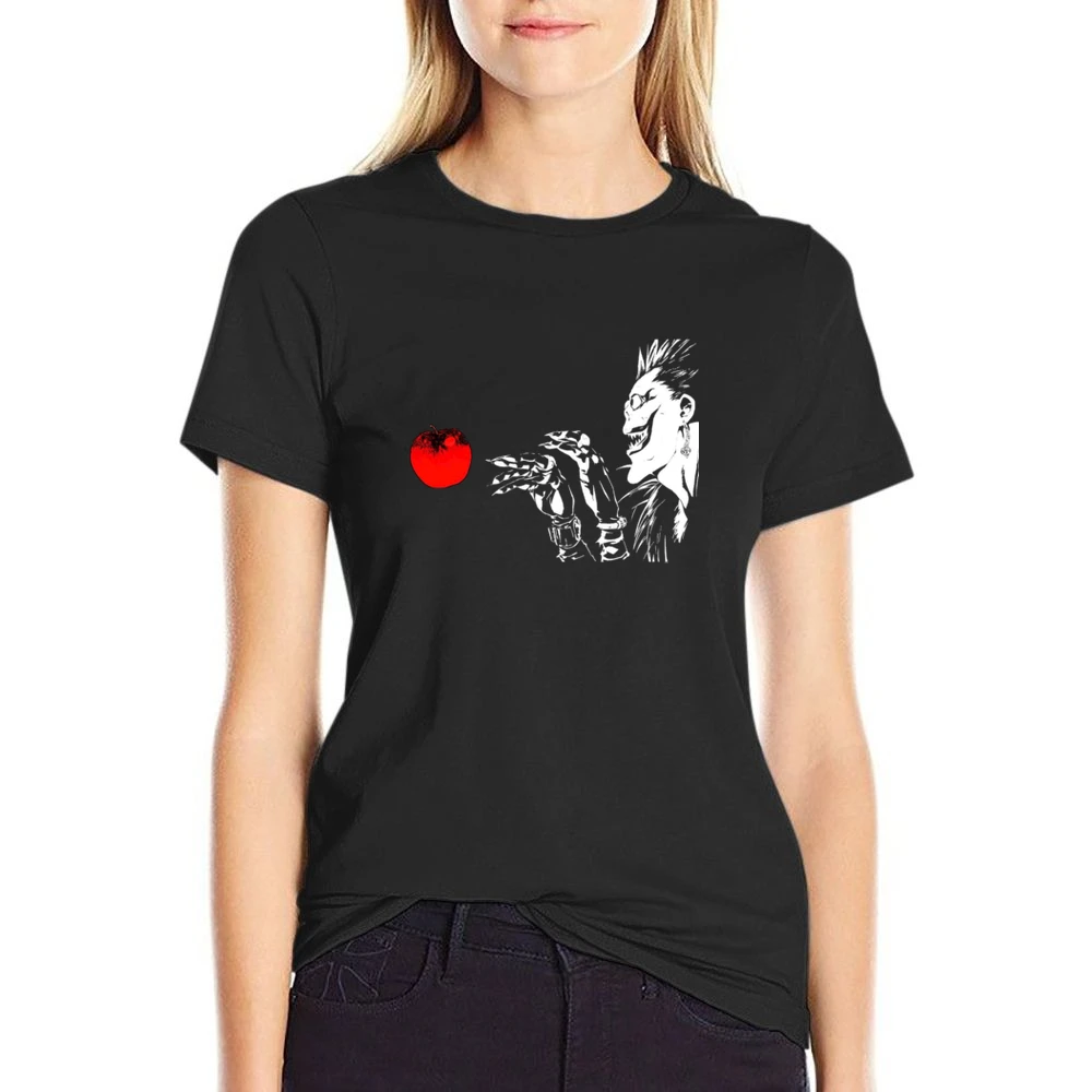 Apple ryuuk shinigami Death Note manga anime US Size Women Ladies T-shirt